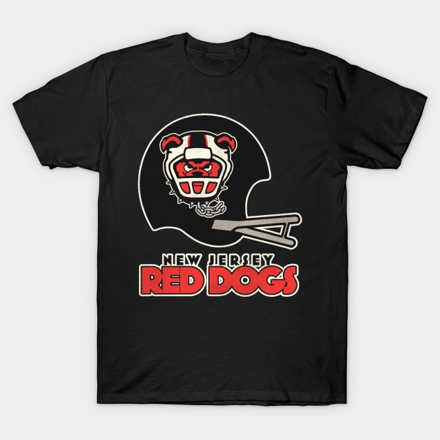 Defunct New Jersey Red Dogs Football Team T-Shirt by Defunctland